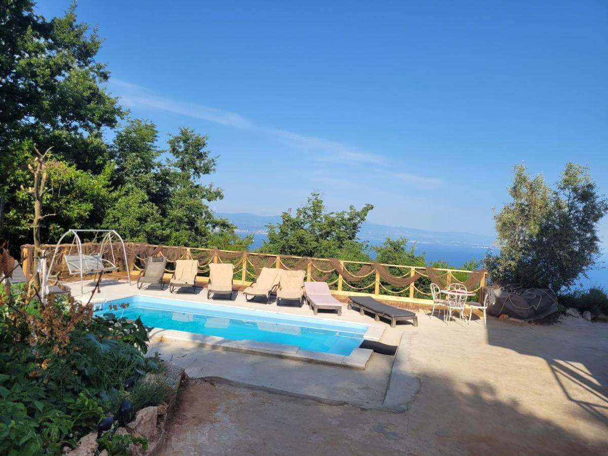 Ferienwohnung Mit Pool Kroatien Mit Meerblick Und Pool ลอฟราน ภายนอก รูปภาพ