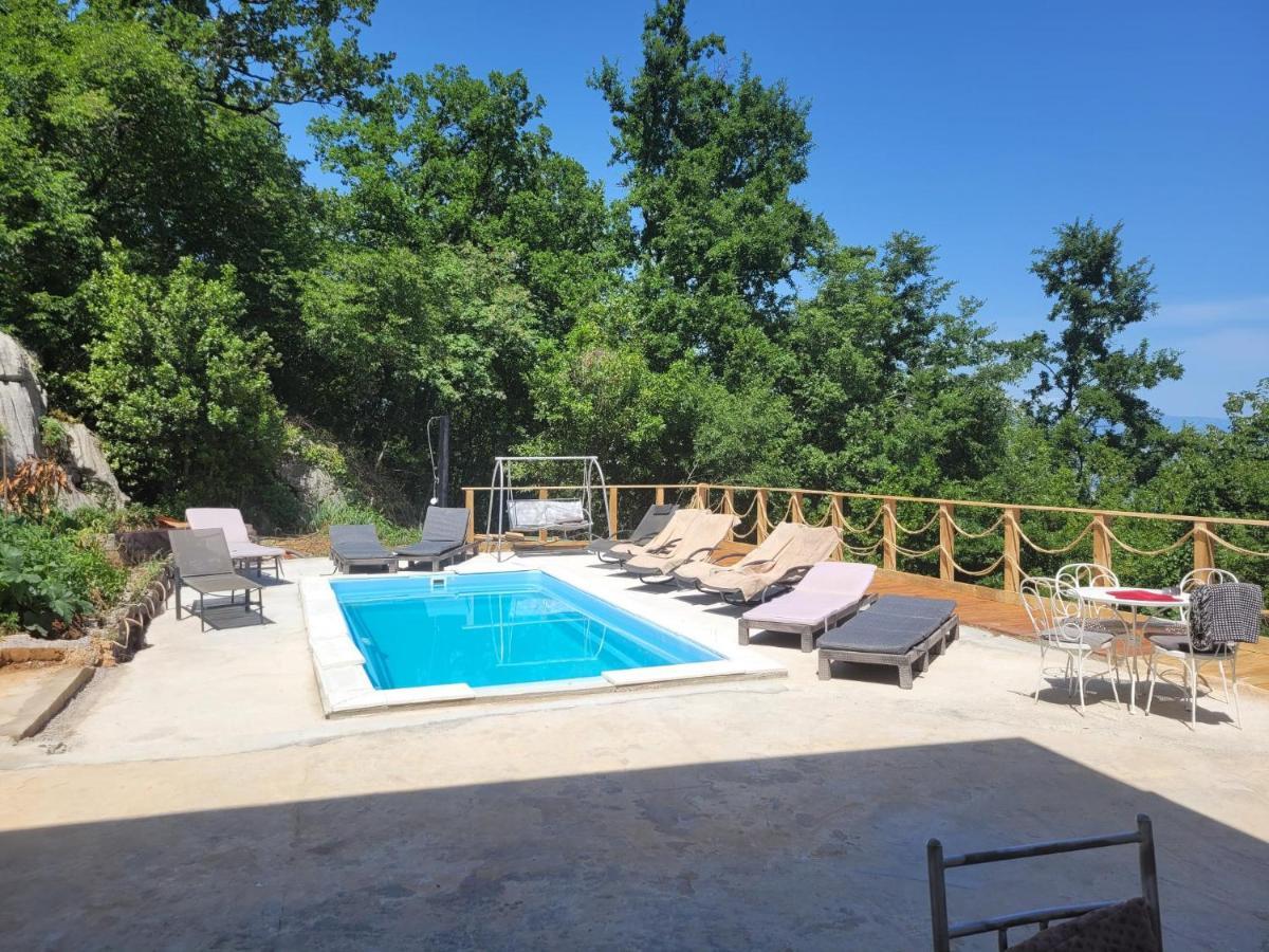 Ferienwohnung Mit Pool Kroatien Mit Meerblick Und Pool ลอฟราน ภายนอก รูปภาพ