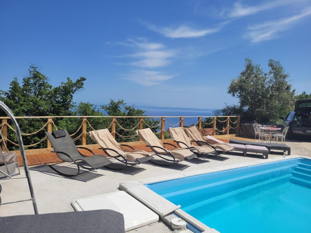Ferienwohnung Mit Pool Kroatien Mit Meerblick Und Pool ลอฟราน ภายนอก รูปภาพ