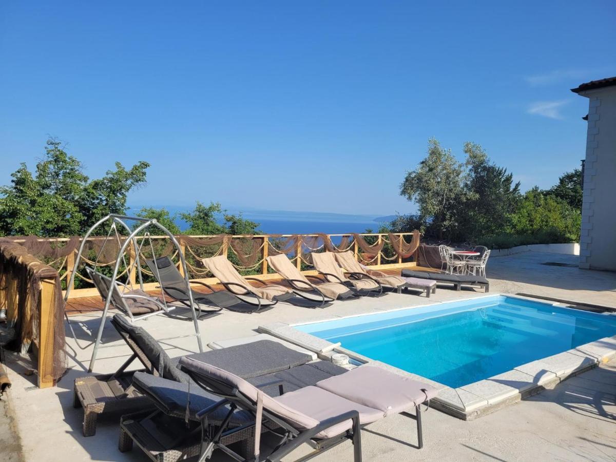 Ferienwohnung Mit Pool Kroatien Mit Meerblick Und Pool ลอฟราน ภายนอก รูปภาพ