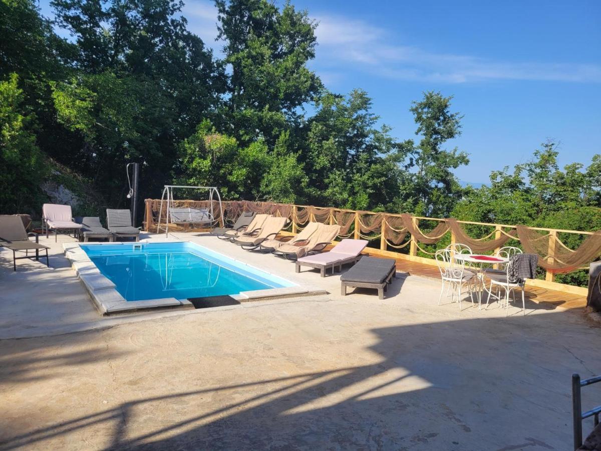 Ferienwohnung Mit Pool Kroatien Mit Meerblick Und Pool ลอฟราน ภายนอก รูปภาพ